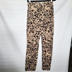 Juicy Couture Leopard Print Velour Wide Leg Pants